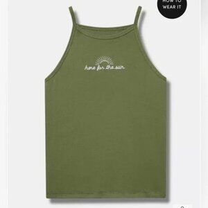 NWT TORRID Here For The Sun Ribbed Goddess Crop Tank